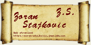 Zoran Stajković vizit kartica